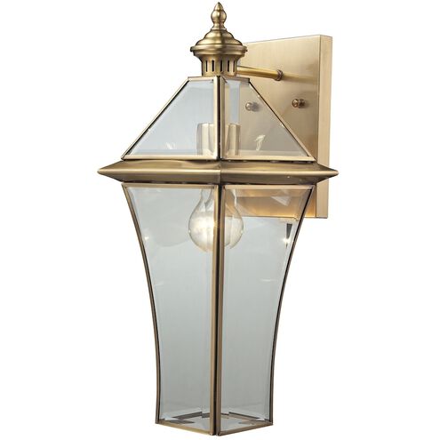 Riverdale 1 Light 18 inch Brushed Brass Outdoor Sconce