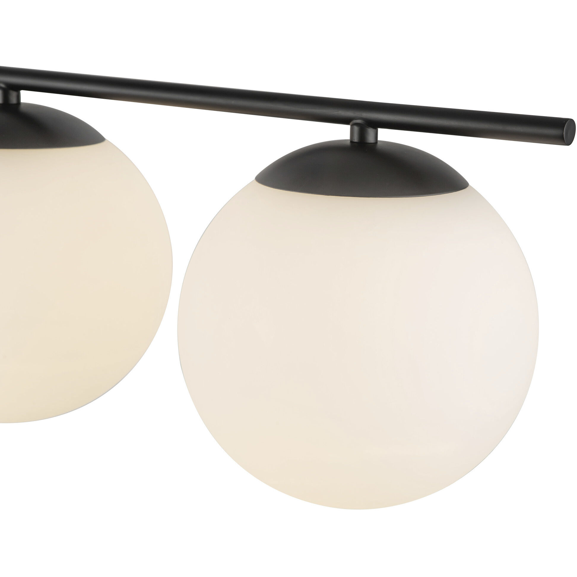Alora Mood Zuri 4 Light 37 inch Matte Black/Opal Glass Linear Pendant Ceiling Light