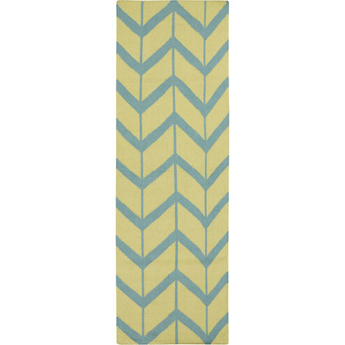 Fallon 96 X 30 inch Lime, Teal, Camel Rug