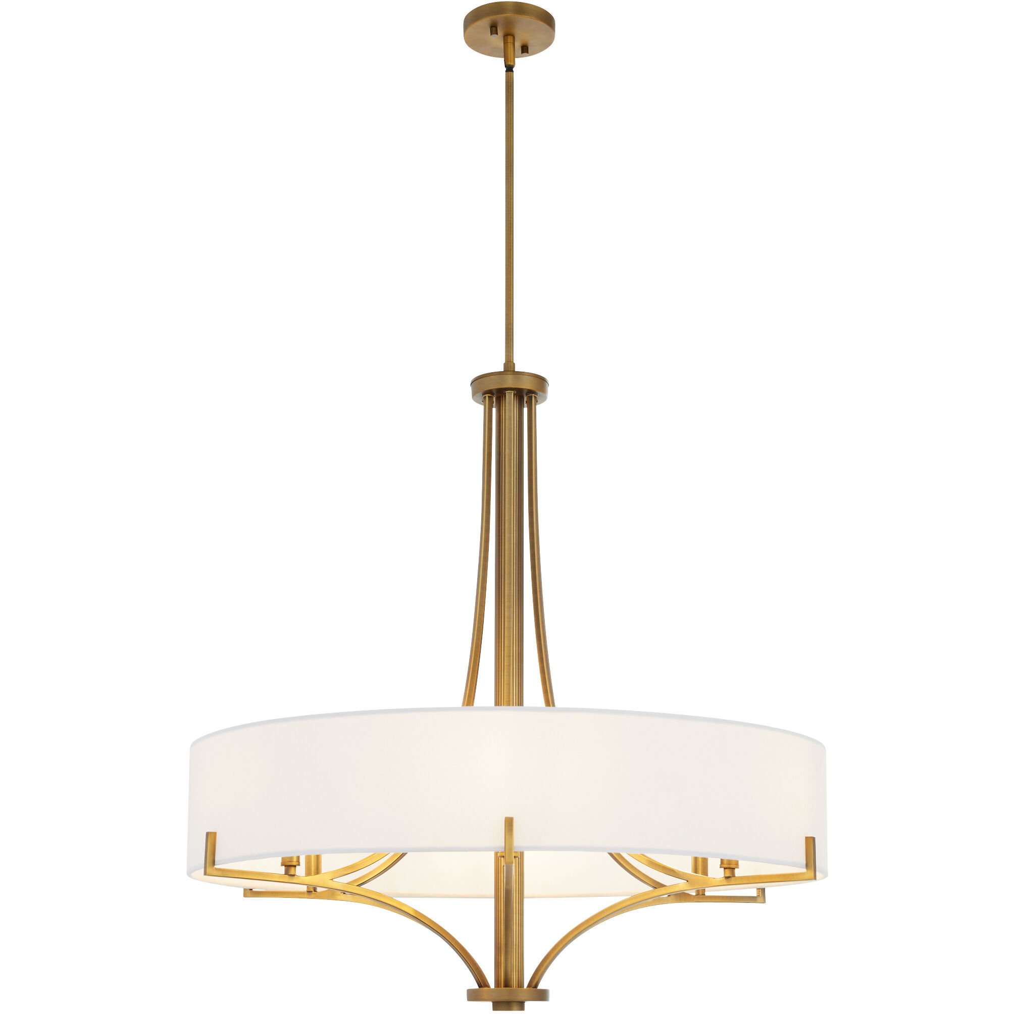 Imperial 6 Light 32 inch Brushed Brass Pendant Ceiling Light