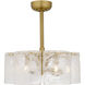 Maisie 21.75 inch Brushed Gold Fandelier