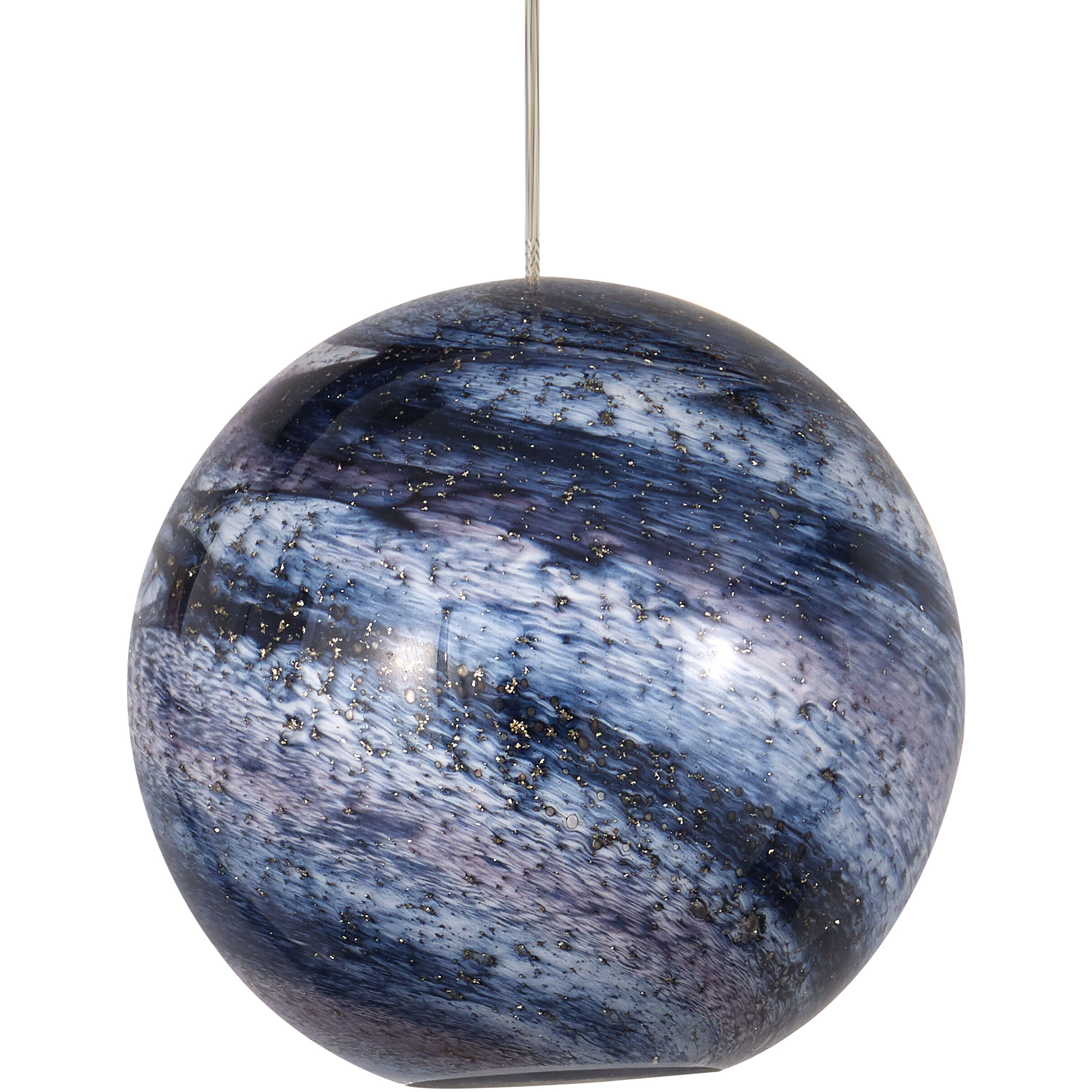 Palatino 1 Light 5.5 inch Blue Marbeled and Silver Multi-Drop Pendant Ceiling Light