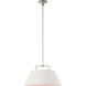 Amber Lewis Serrato LED 20 inch Polished Nickel Hanging Shade Ceiling Light