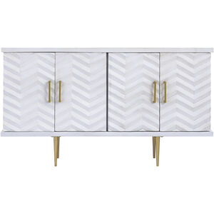Brendle 62 X 18 inch Whitewash with Gold Credenza