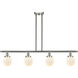 Ballston Beacon 4 Light 48 inch Brushed Satin Nickel Island Light Ceiling Light in Matte White Glass, Ballston