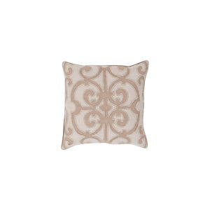 Amelia 18 X 18 inch Camel and Ivory Throw Pillow