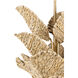 Banana Leaf 12 Light 44.25 inch French Gold with Natural Seagrass Chandelier Ceiling Light