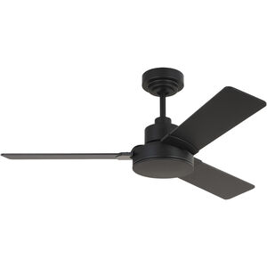 Jovie 44 44 inch Midnight Black with Midnight Black/American Walnut reversible blades Indoor/Outdoor Ceiling Fan