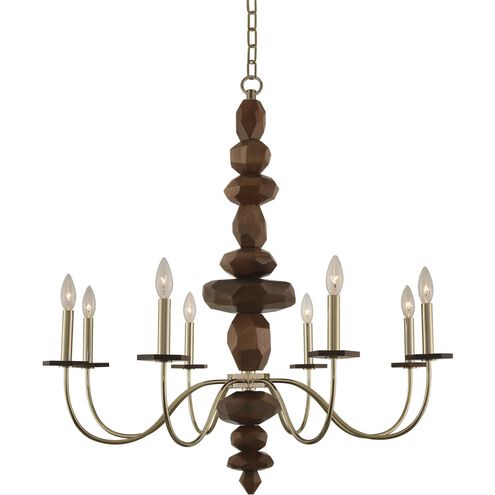 Lassen 8 Light 34 inch Champagne Gold Chandelier Ceiling Light