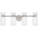 Rembrandt 4 Light 28 inch Brushed Nickel Bath Light Wall Light