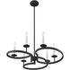 Monteray 6 Light 28 inch Black with Satin Nickel Chandelier Ceiling Light