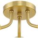 Cornett LED 24 inch Brushed Gold Semi-Flush Mount Ceiling Light