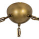 Petra 9.88 inch Vintage Brass and Cloud Glass Chandelier Ceiling Light