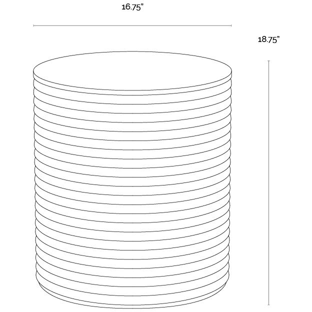 Riva 18.75 inch Brown Outdoor Stool