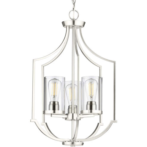 Lassiter 3 Light 17 inch Brushed Nickel Foyer Pendant Ceiling Light