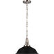 Chapman & Myers Layton LED 14 inch Polished Nickel Pendant Ceiling Light in Matte Black