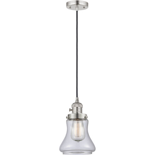 Franklin Restoration Bellmont LED 6.25 inch Polished Nickel Mini Pendant Ceiling Light in Clear