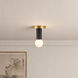 Calla 5.13 inch Brushed Gold Flush Mount Ceiling Light in Matte Opal Glass