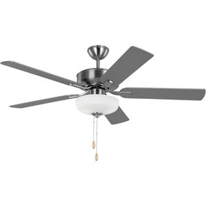 Linden DC 52 LED 52 inch Brushed Steel with Silver Blades Ceiling Fan