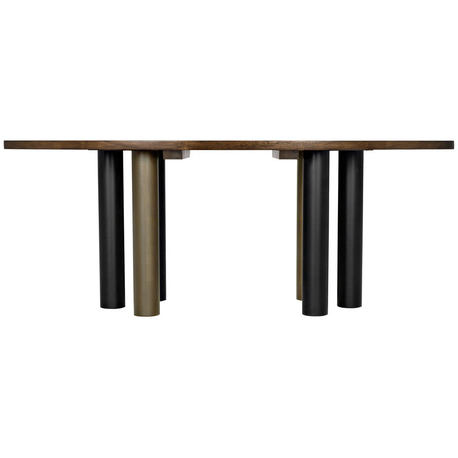 Journal 79 X 32 inch Dark Walnut Dining Table, Oval