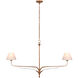 Chapman & Myers Amalfi LED 57 inch Milano Gold Linear Chandelier Ceiling Light
