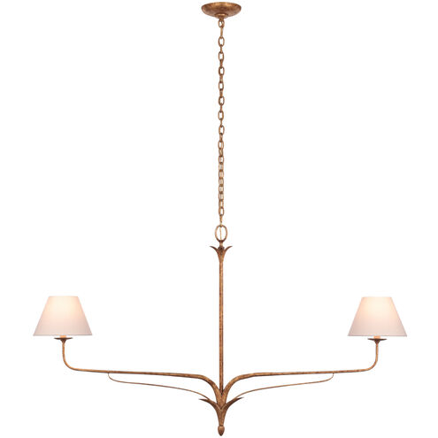 Chapman & Myers Amalfi LED 57 inch Milano Gold Linear Chandelier Ceiling Light