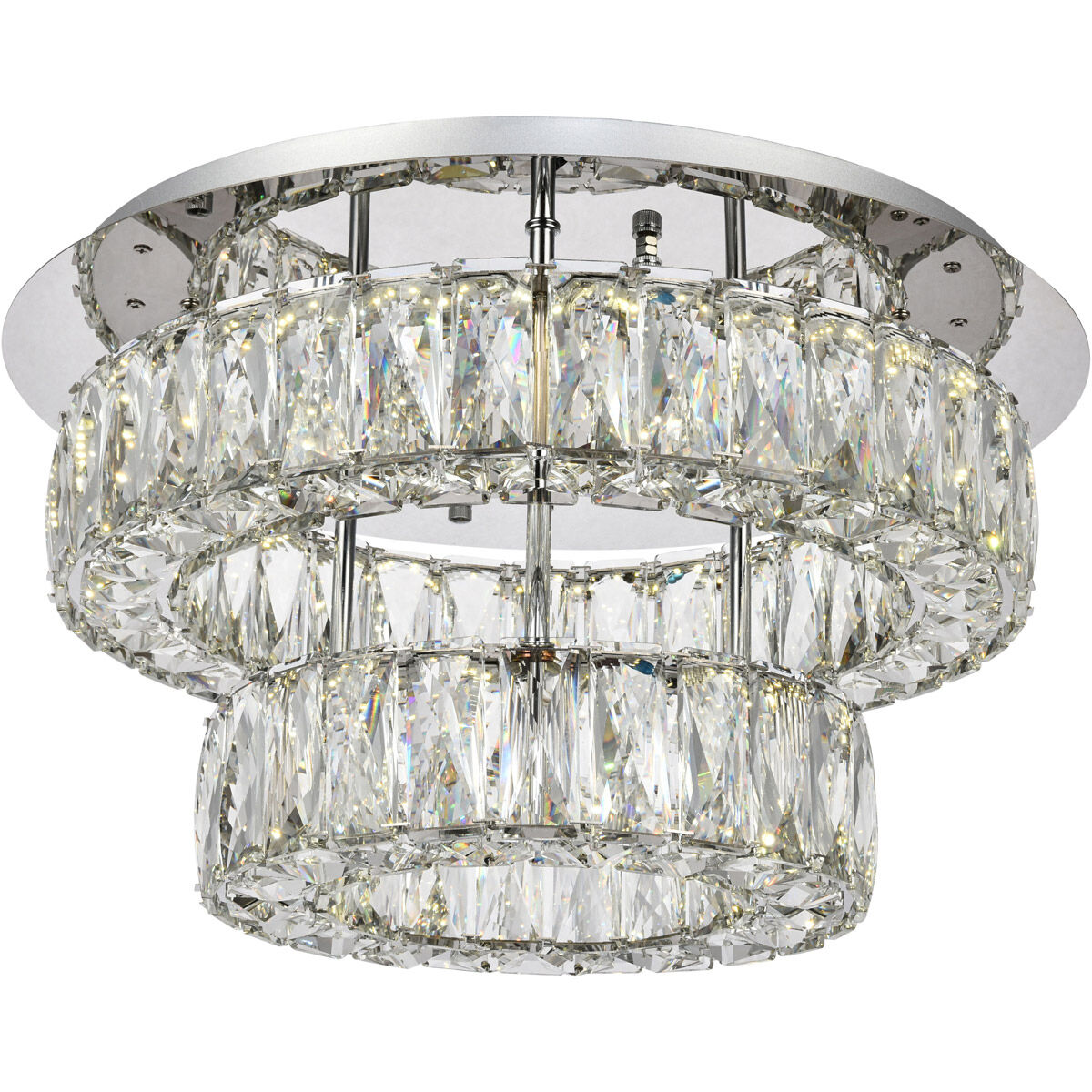 Monroe LED 18 inch Chrome Flush Mount Ceiling Light