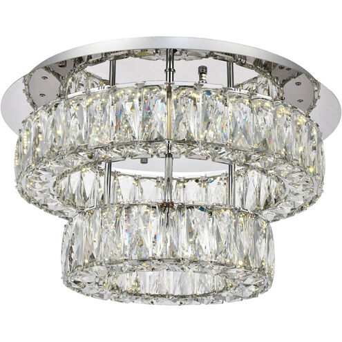 Monroe LED 18 inch Chrome Flush Mount Ceiling Light