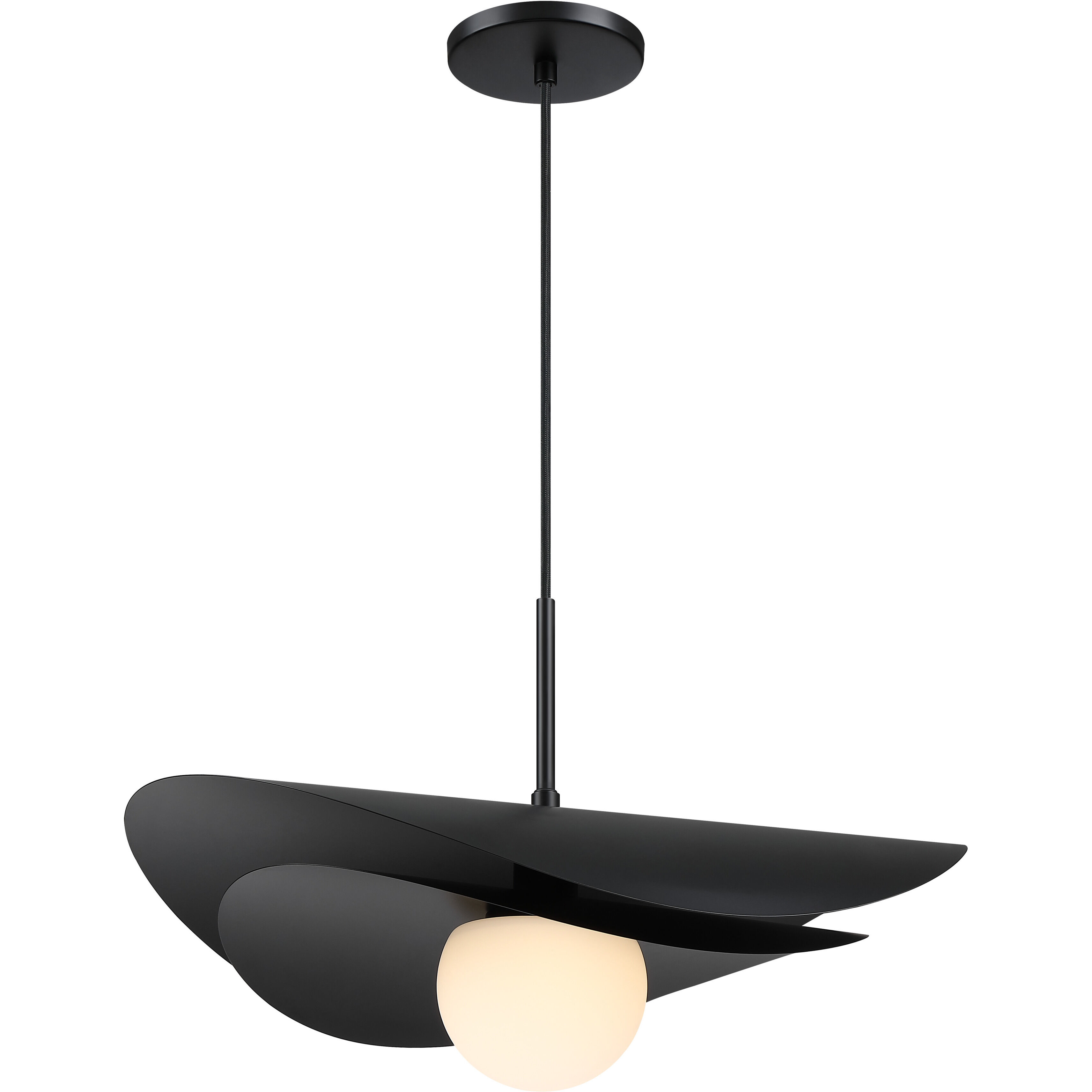 Paven LED 20 inch Matte Black Pendant Ceiling Light