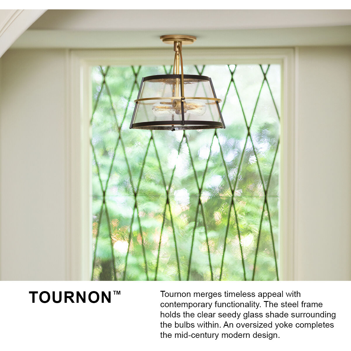 Tournon 15 inch Heritage Brass with Polished White Indoor Pendant Ceiling Light