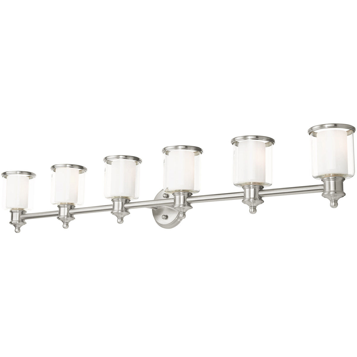 Middlebush 6 Light 55 inch Brushed Nickel Vanity Sconce Wall Light