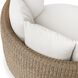 Sunset Light Gray and Oyster White Outdoor Swivel Day Bed