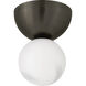 Selene 1 Light 6 inch Black Oxide Semi-Flush Mount Ceiling Light