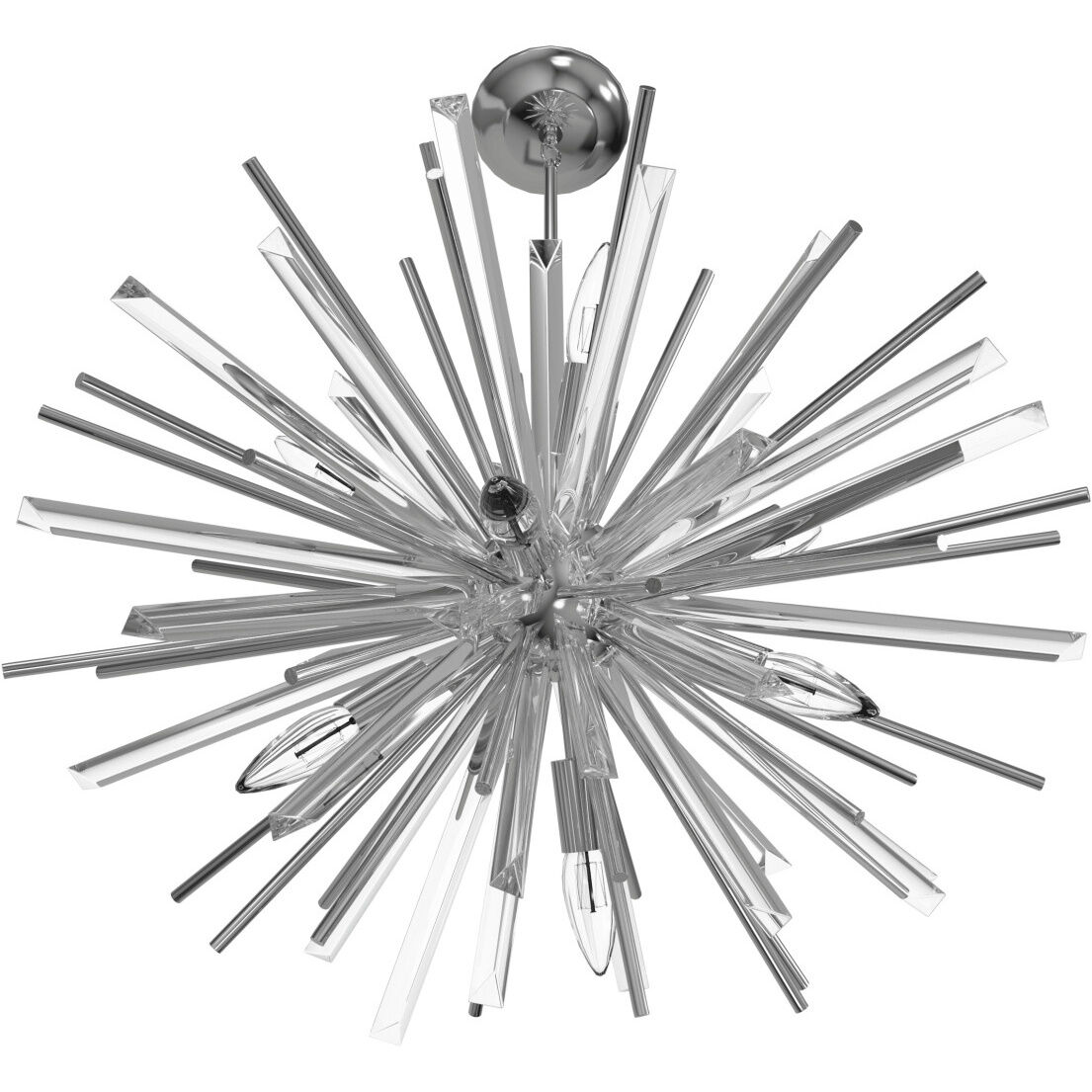 Palisades Ave. 6 Light 24 inch Chrome with Clear Glass Chandelier Ceiling Light