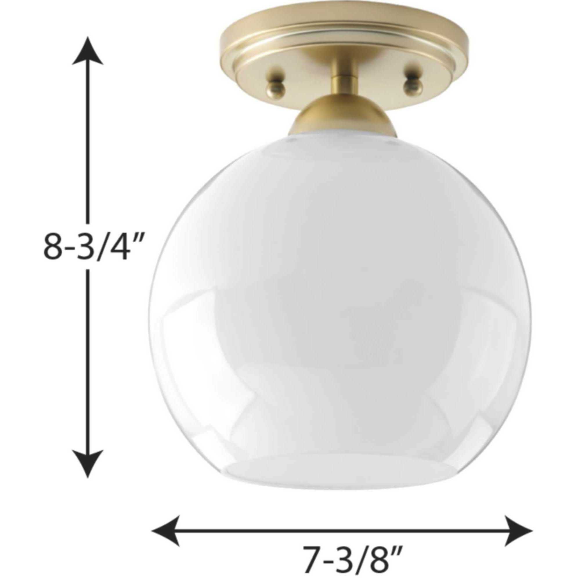 Carisa 1 Light 7 inch Vintage Gold Flush Mount Ceiling Light