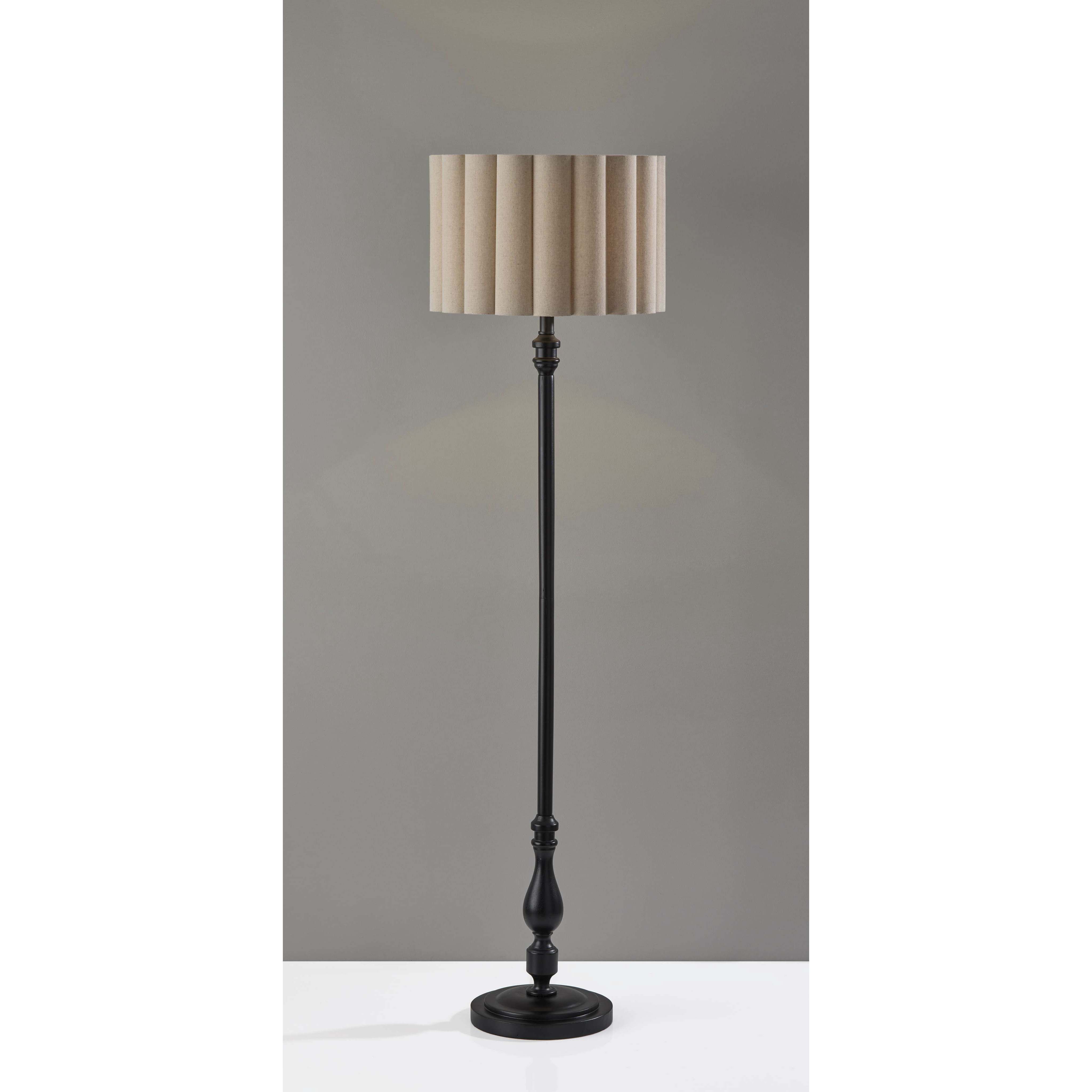 Claret 59.75 inch 150.00 watt Black Wood Floor Lamp Portable Light