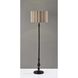Claret 59.75 inch 150.00 watt Black Wood Floor Lamp Portable Light