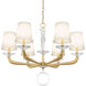 Emilea 6 Light 30.5 inch Heirloom Gold Chandelier Ceiling Light in Heirloom Gold Cast