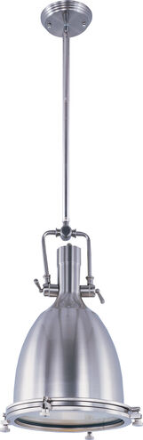 Hi-Bay 1 Light 14.25 inch Satin Nickel Single Pendant Ceiling Light