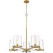 Callista 5 Light 33 inch Rubbed Brass Chandelier Ceiling Light