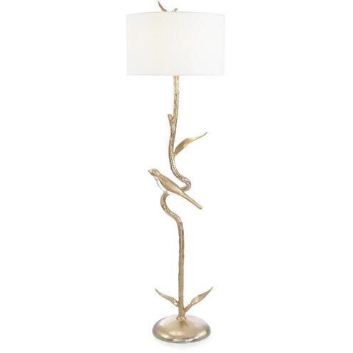 Poleiro 71 inch 150.00 watt Champagne Floor Lamp Portable Light