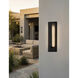 Zurich 15 inch Matte Black Outdoor Wall Sconce in 3.5" D x 4.5" W x 15" H, EVOLV