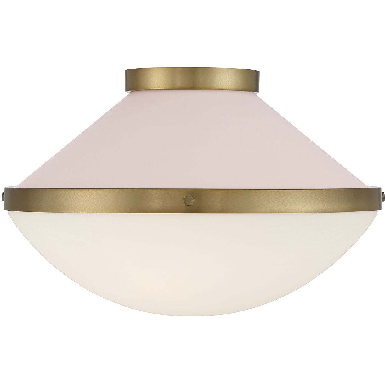 Xander 2 Light 16.25 inch Vibrant Gold Flush Ceiling Light in Vibrant Gold and Blush
