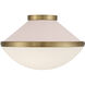 Xander 2 Light 16.25 inch Vibrant Gold and Blush Flush Mount Ceiling Light