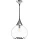 Alora Mood Hazel 1 Light 14.13 inch Chrome Pendant Ceiling Light in Clear Glass