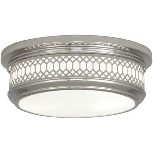 Williamsburg Tucker 2 Light 11.75 inch Polished Nickel Flushmount Ceiling Light