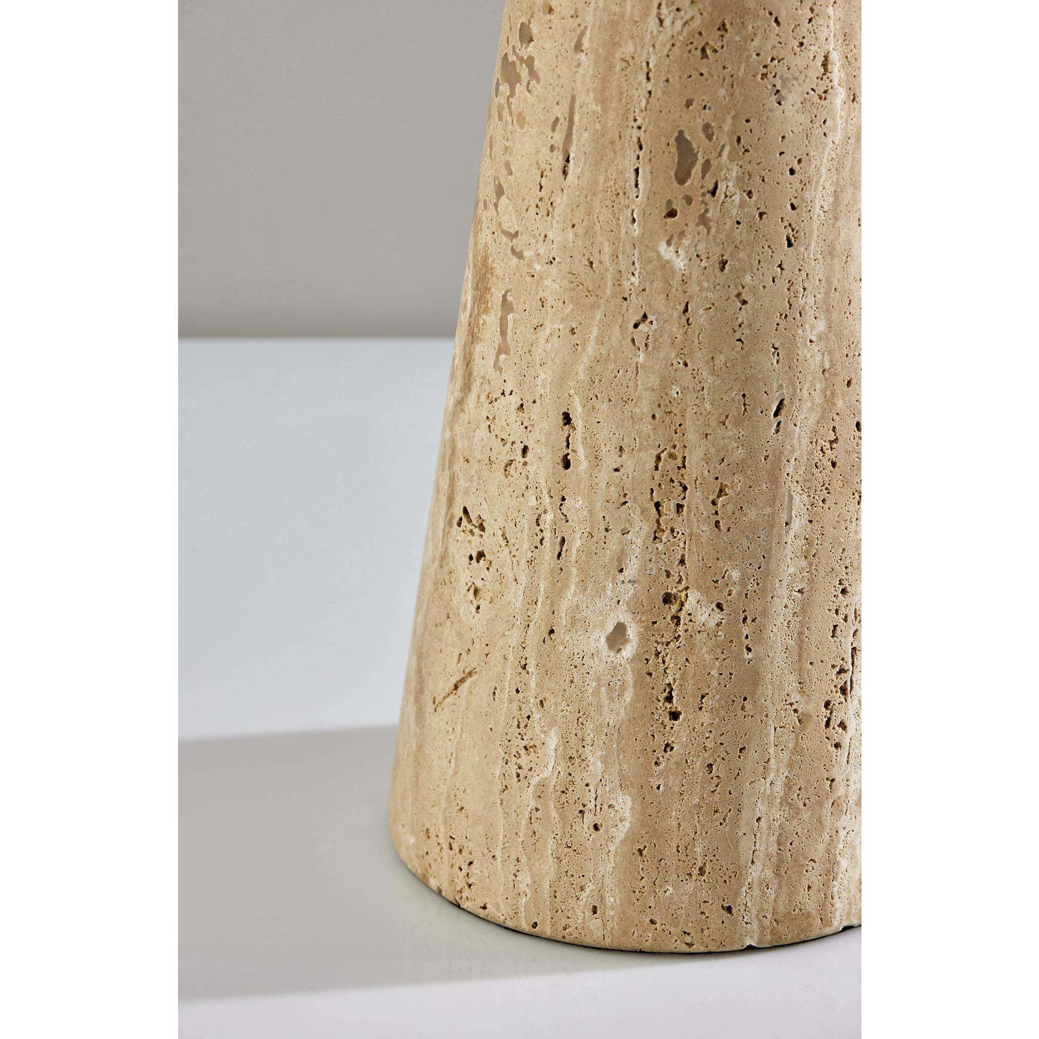 Travis 25.5 inch 150.00 watt Travertine Stone Table Lamp Portable Light