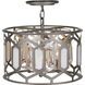 Minka-Lavery Hexly 3 Light 16 inch Bronze and Sultry Silver Semi Flush Mount Ceiling Light 3585-795 - Open Box