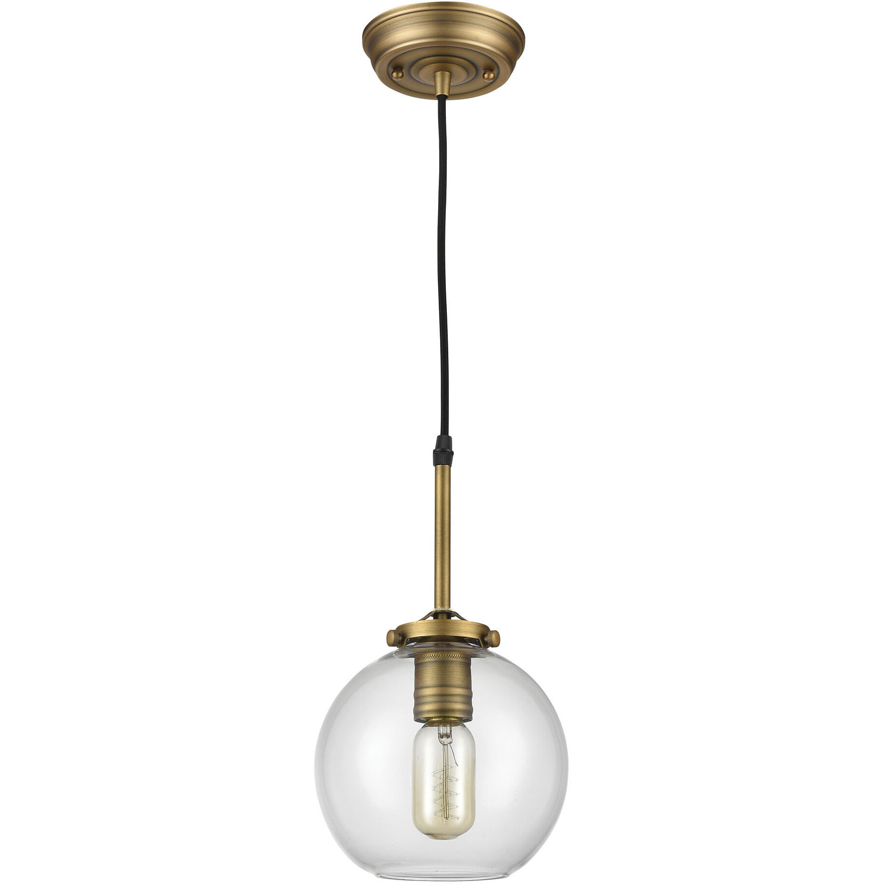 Mountain Creek 1 Light 7 inch Aged Brass Mini Pendant Ceiling Light