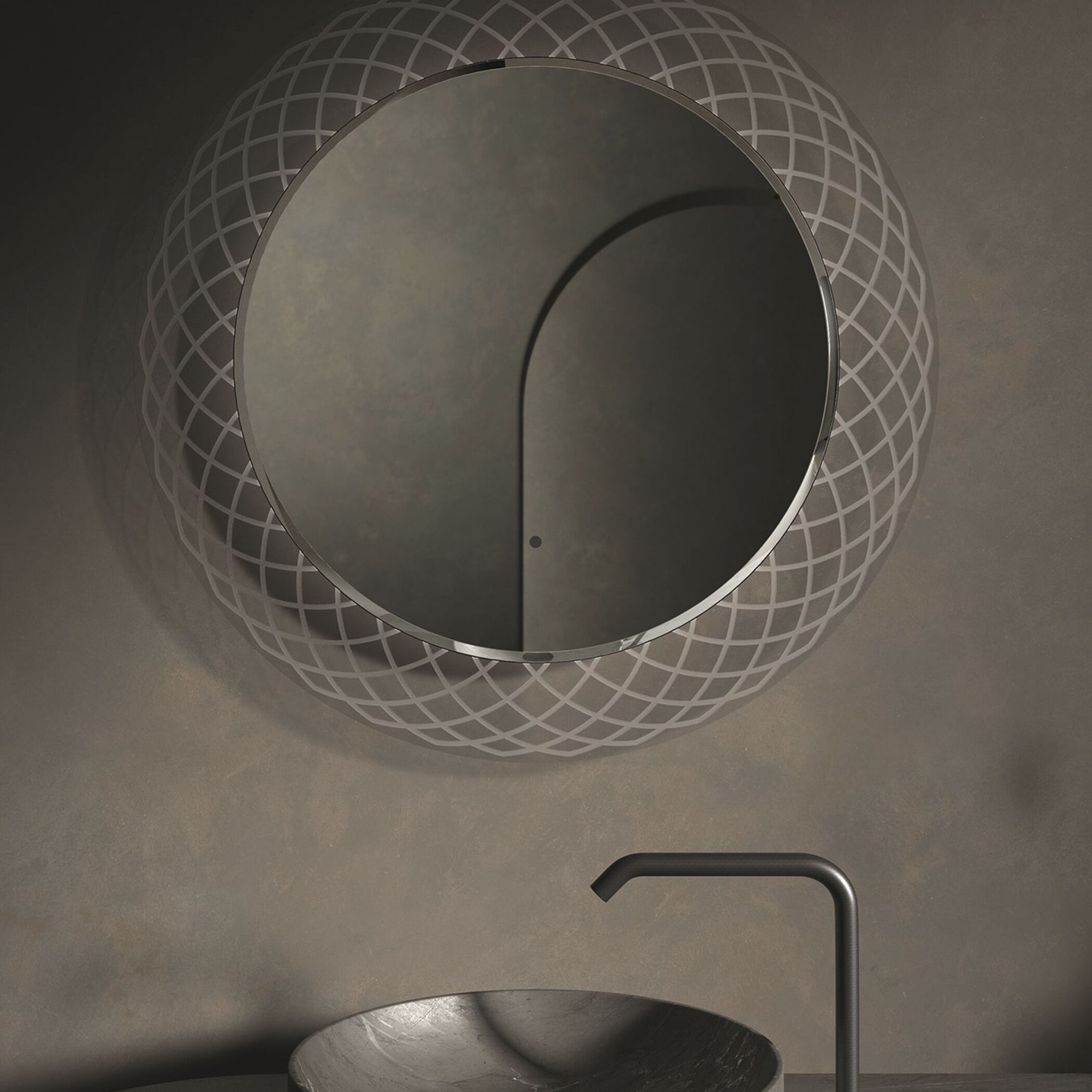 Perla 48 X 48 inch LED Lighted Mirror, Vanita by Oxygen